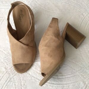 Brown slingback heeled shoes NWOT